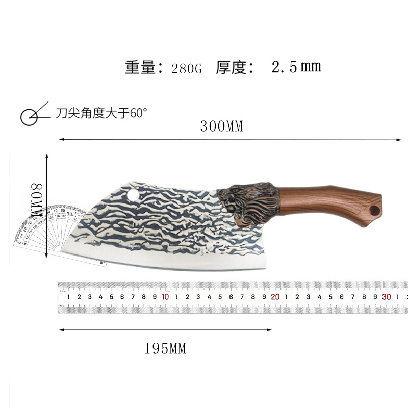 Longquan kitchen knives, household cutting knives, chef-specific knives, super-fast and sharp kitchen knives, meat cutting, forging and slicing knives Item Picture