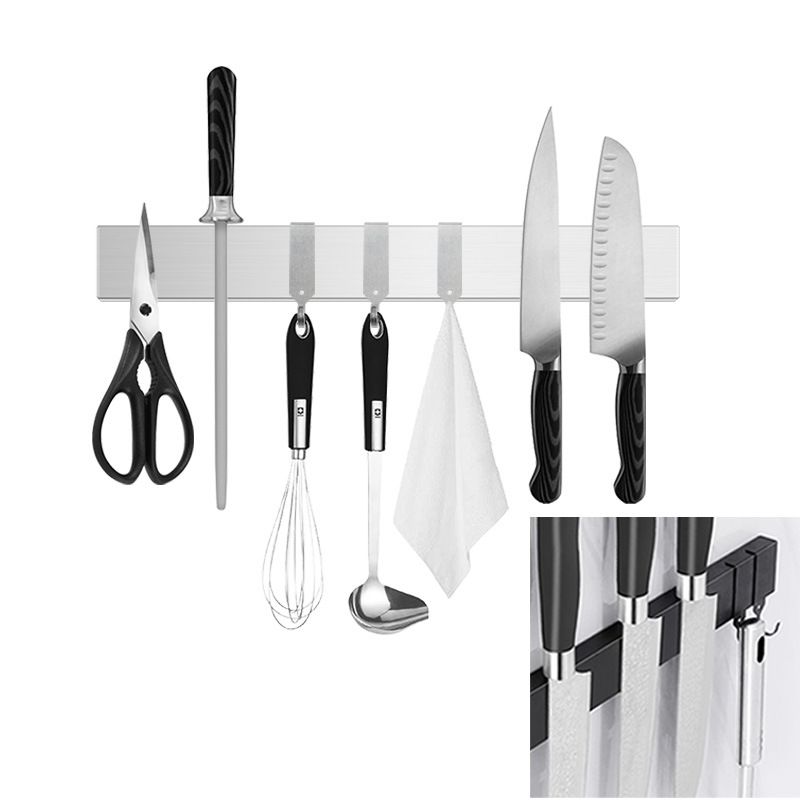 Kitchen knife rack, magnetic knife rack, wall-mounted kitchen knife storage, magnetic knife rack, non-drilling magnetic knife rack full figure