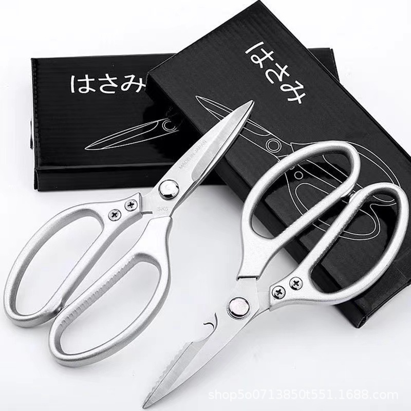Alloy SK5 food scissors, household kitchen scissors, powerful chicken bone scissors, large SK5 stainless steel multi-functional scissors full figure