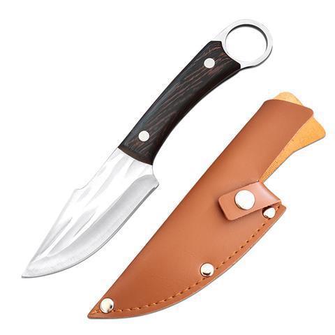 Hand-held meat, handcrafted ring knife, boning knife, stainless steel kitchen chopping knife, sharp and multi-functional meat cutting knife Item Picture