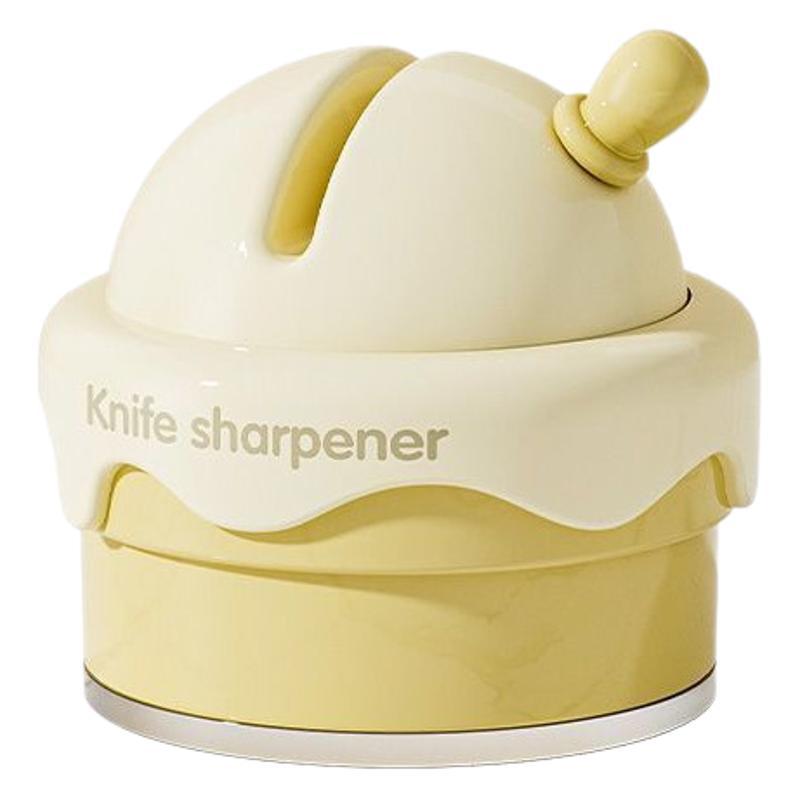 Household ceramic suction cup knife sharpener, multi-functional kitchen knife sharpener, scissors sharpener, fine sharpening tool for kitchen knives Item Picture