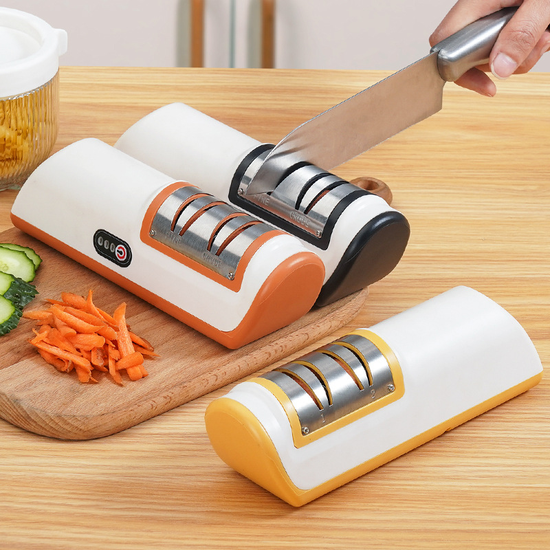 Wholesale electric knife sharpeners, kitchenware, whetstones, charging, small and fast knife sharpeners from the manufacturer full figure