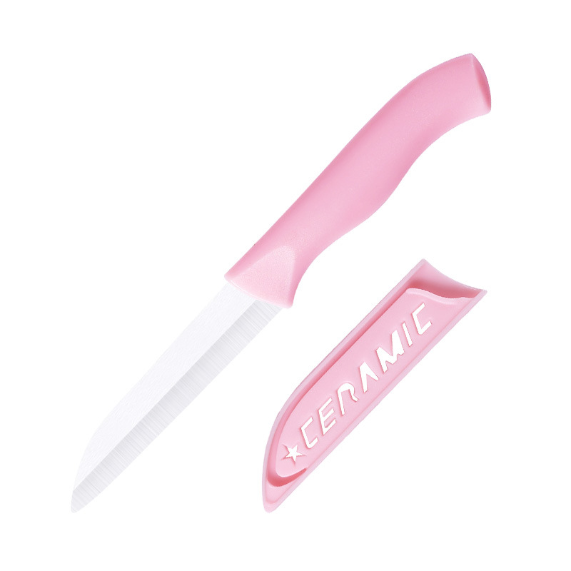 Ceramic fruit knife with protective case, fruit peeler, small peeler, portable dormitory knife, household kitchen knife Application Scenario