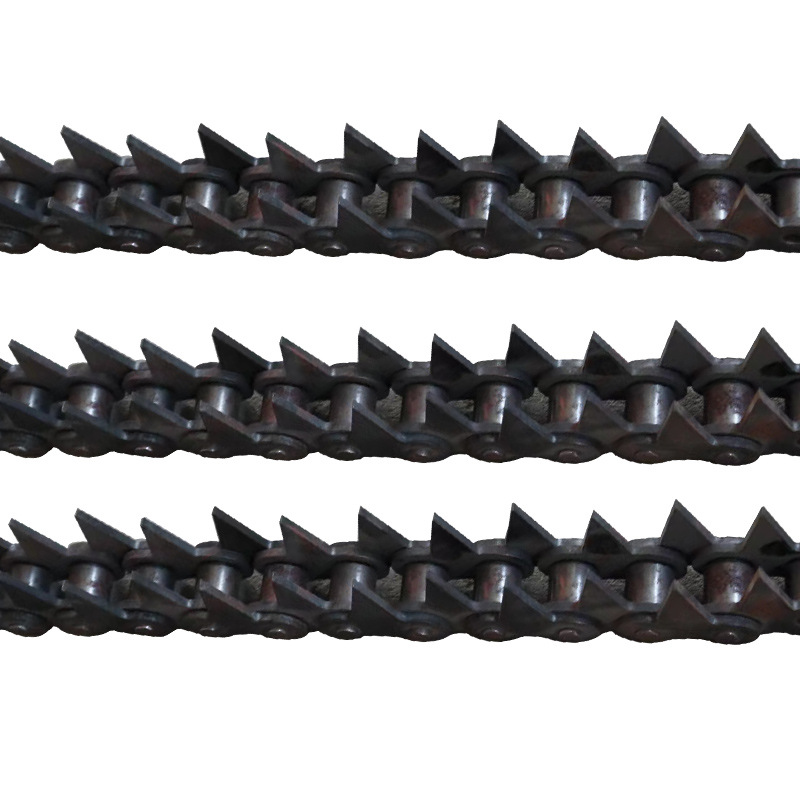 Double-pitch hollow chain, industrial ball chain, large-pitch conveyor chain, side-bent plate, stainless steel pointed tooth chain Item Picture
