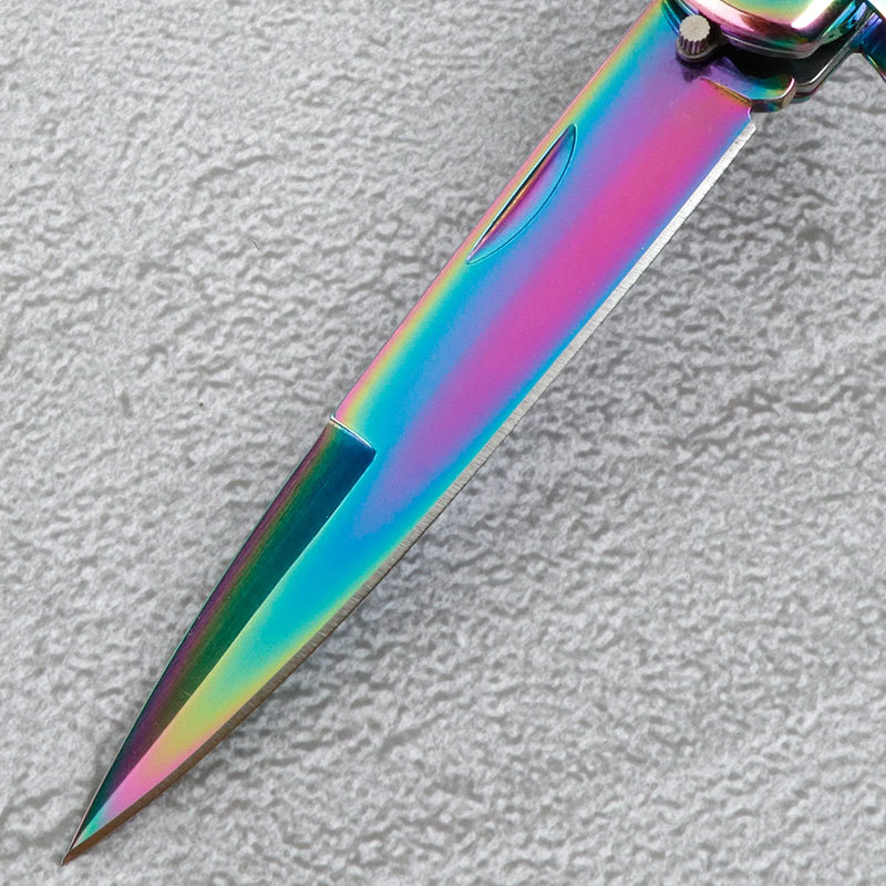 Outdoor multi-functional folding knife, camping tool, high-hardness stainless steel fruit knife, unboxing knife, stainless steel quick disassembly Specification drawing