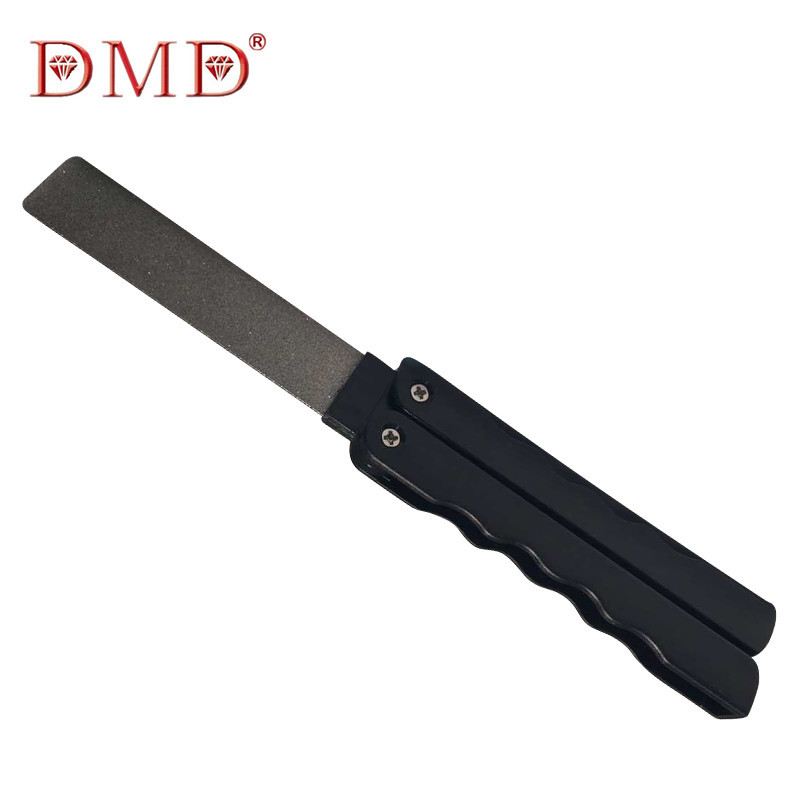 Cross-border e-commerce manufacturers wholesale DMD portable outdoor tools, fan-shaped diamond whetstones and sharpeners Specification drawing
