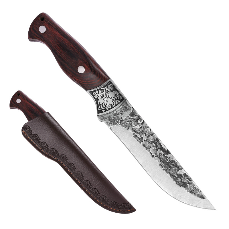 Forged boning knife, sharp Mongolian meat shaving knife, special knife for slaughtering pigs, cattle and sheep, household stainless steel outdoor knife Item Picture