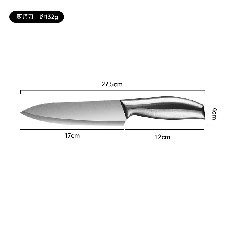 Stainless steel household kitchen knives, kitchen knife sets, chef slicing knives, meat and fruit knives, cooking knives, watermelon knives Application Scenario