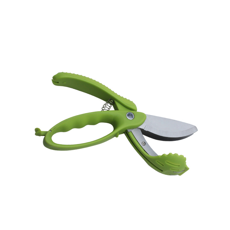 In-stock stainless steel salad scissors, kitchen multi-functional scissors, fruit and complementary food scissors, vegetable salad tools, cross-border details Picture