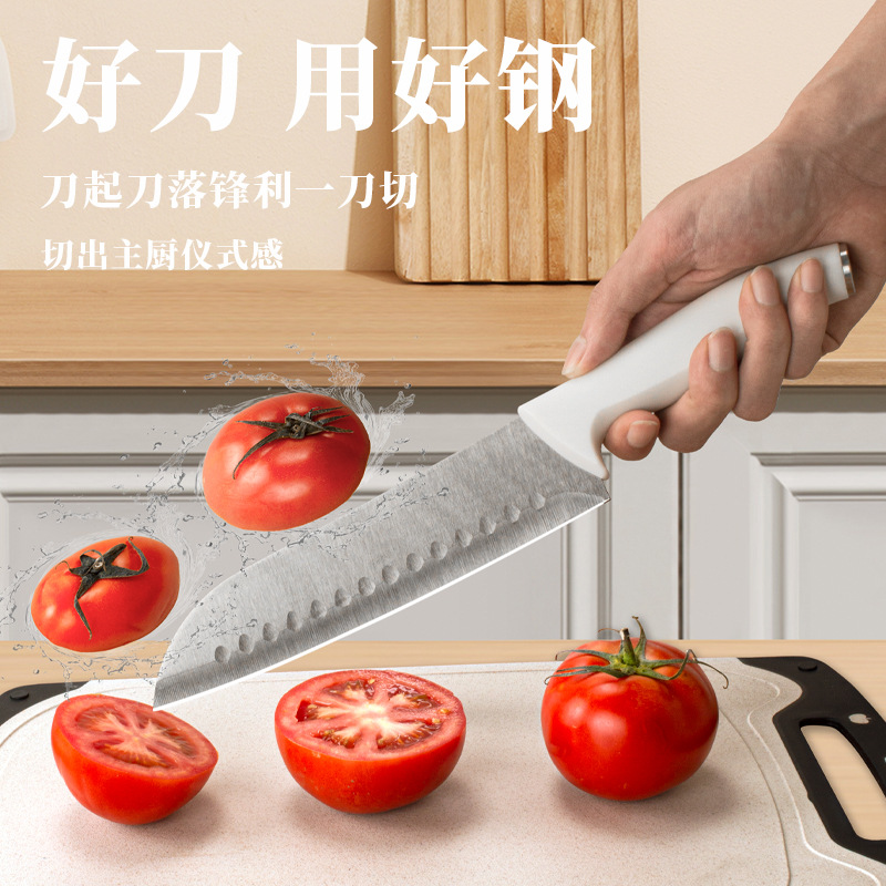 Yangjiang Dao Kitchen Knife Set, stainless steel one-piece consignment, household knife five-piece set with knife holder, portable kitchen knife Specification drawing