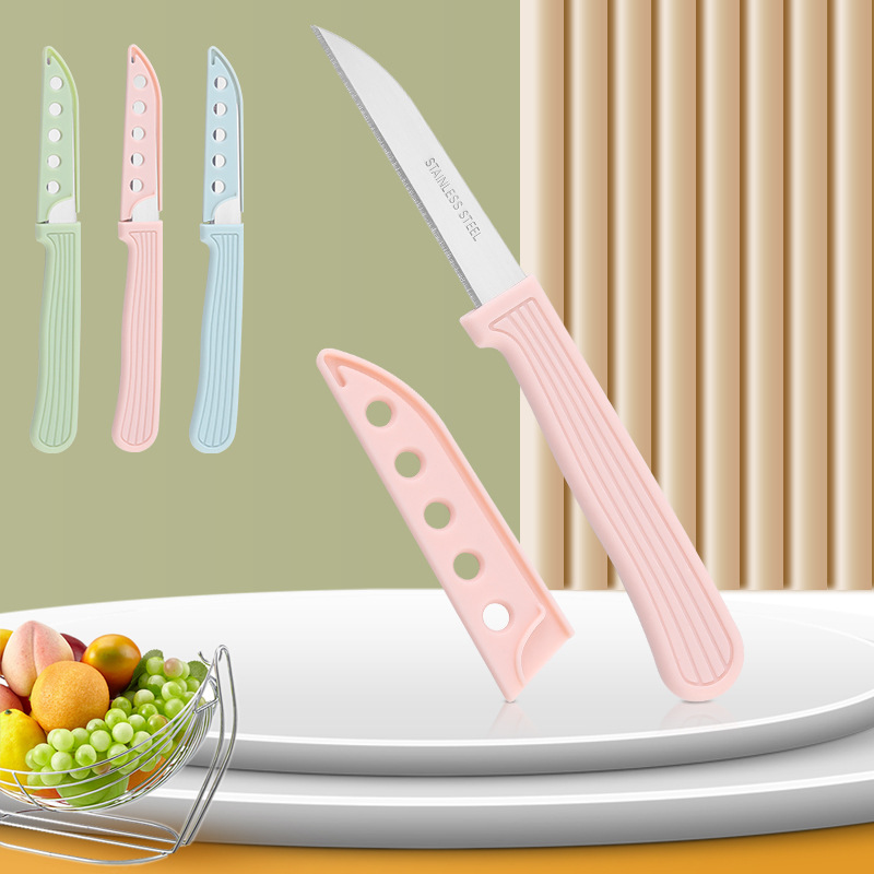 Stainless steel fruit knife, household fruit knife, kitchen fruit and vegetable peeler, apple peeler, fruit peel cutter, small knife full figure