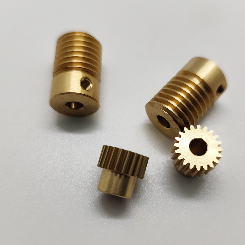 The worm gear and worm CNC lathe with a through-center machine is used to process non-standard precision small-module single and double-head copper worm motor gears Specification drawing