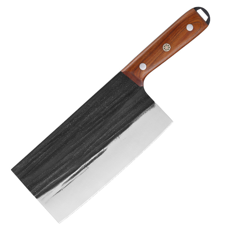 In stock, Yangjiang knives, wooden-handled chopping knives, sharp edges, forged kitchen knives, household kitchen chopping knives, meat cutting knives, retro style Item Picture