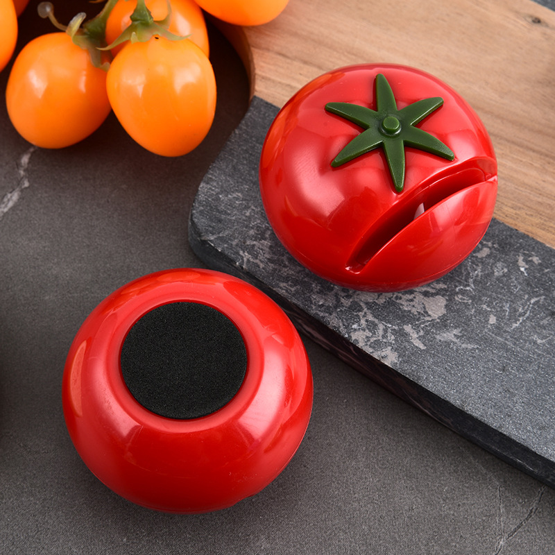 Creative new tomato mini knife sharpener, household manual portable tomato knife sharpener, kitchen quick whetstone Specification drawing