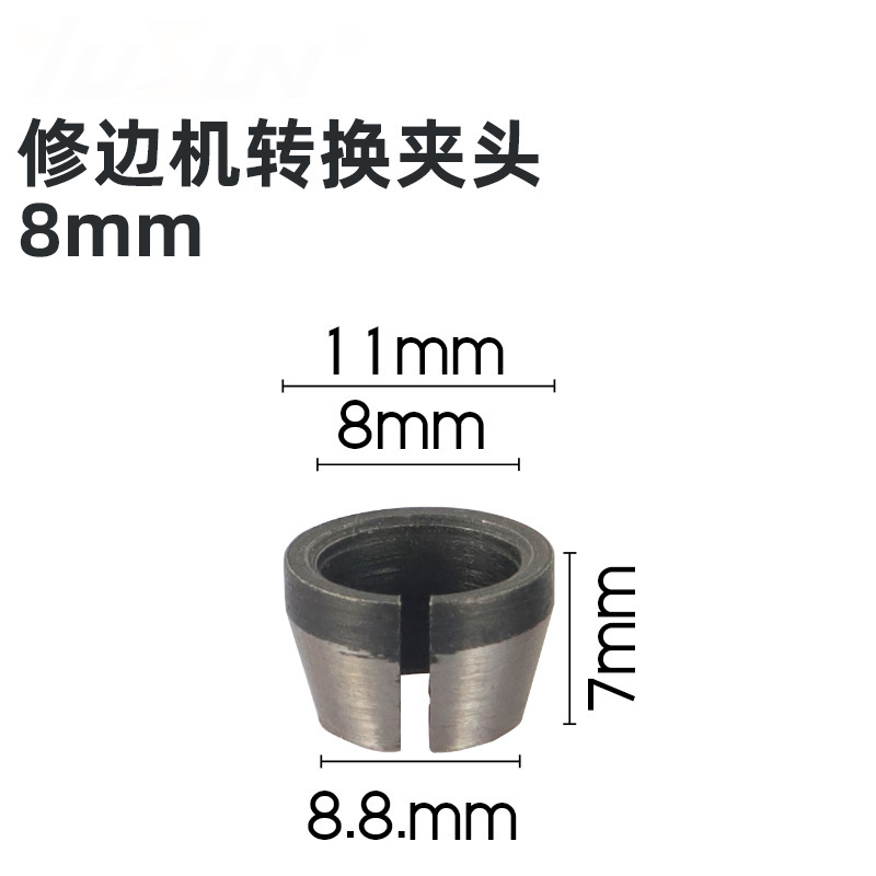 Zhejiang Leqiao Tools woodworking milling cutter chuck 6mm1/4 shank 8mm engraving machine nut trimming machine chuck undefined