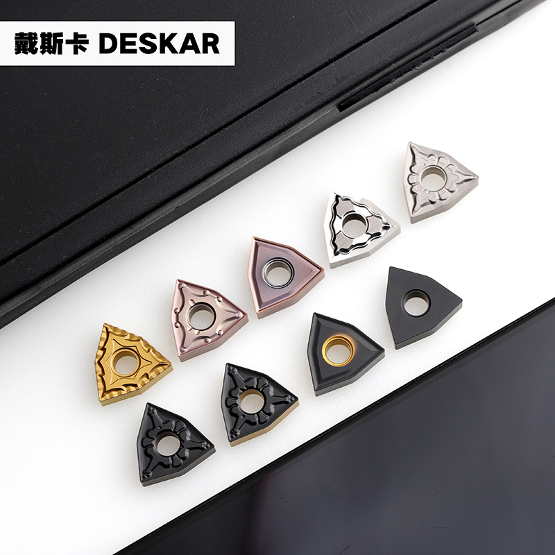 Wholesale of cross-border Desca CNC inserts WNMG080408 TM LF9018 peach-shaped steel parts lathe inserts full figure