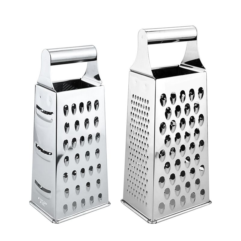 Stainless steel multi-functional grater for melon and fruit grater, tube handle vegetable slicer, cheese grater and cheese grater Item Picture