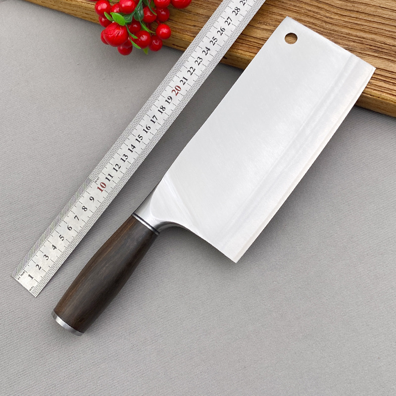 Household 9cr high-hardness kitchen knife, solid wood handle, Yangjiang kitchen knife manufacturer, stainless steel chopping knife, vegetable and meat cutting knife full figure