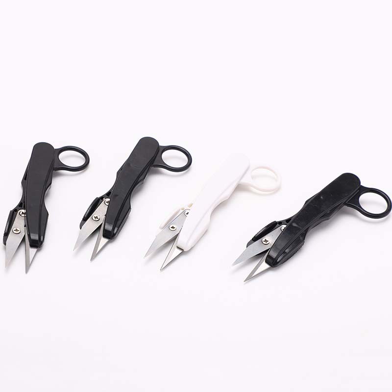 800 White plastic-handled yarn shears, high-quality high-carbon tool steel spring yarn shears, durable details Picture