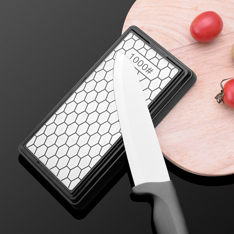 New in-stock knife sharpener for household kitchen knives, double-sided coarse and fine diamond sand whetstone, a perfect tool for sharpening knives details Picture