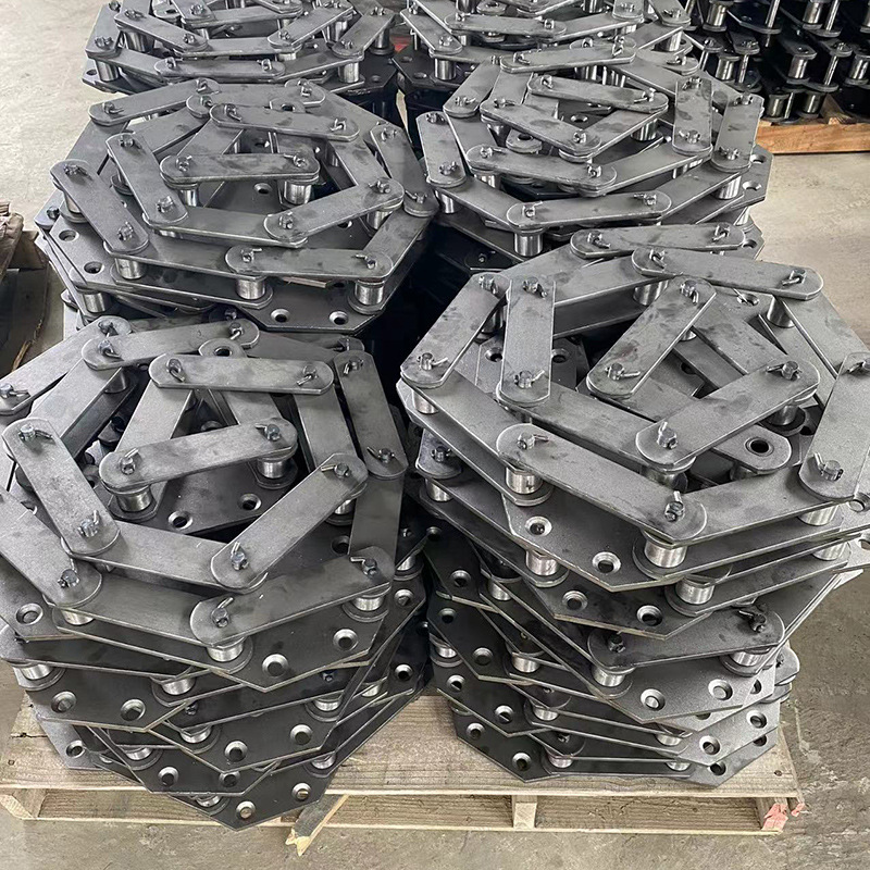 FU plate bucket elevator chain NE series. NSE series plate conveyor chain Specification drawing