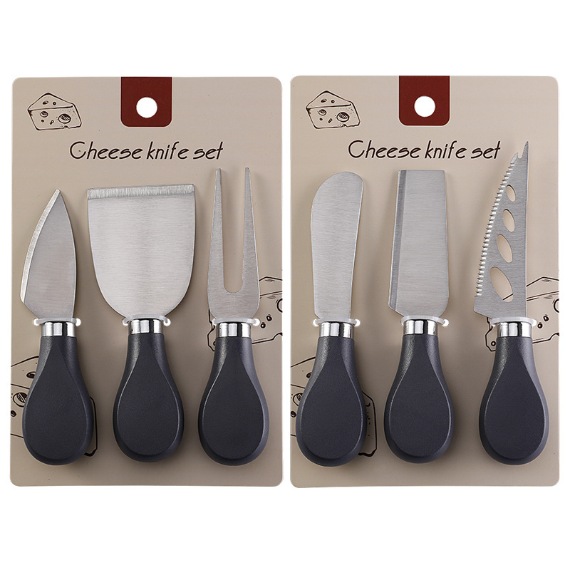 Factory in-stock Western food knives, cheese knife and fork sets, ABS handle cheese knife, cheese spatula, cheese bread butter knife Application Scenario