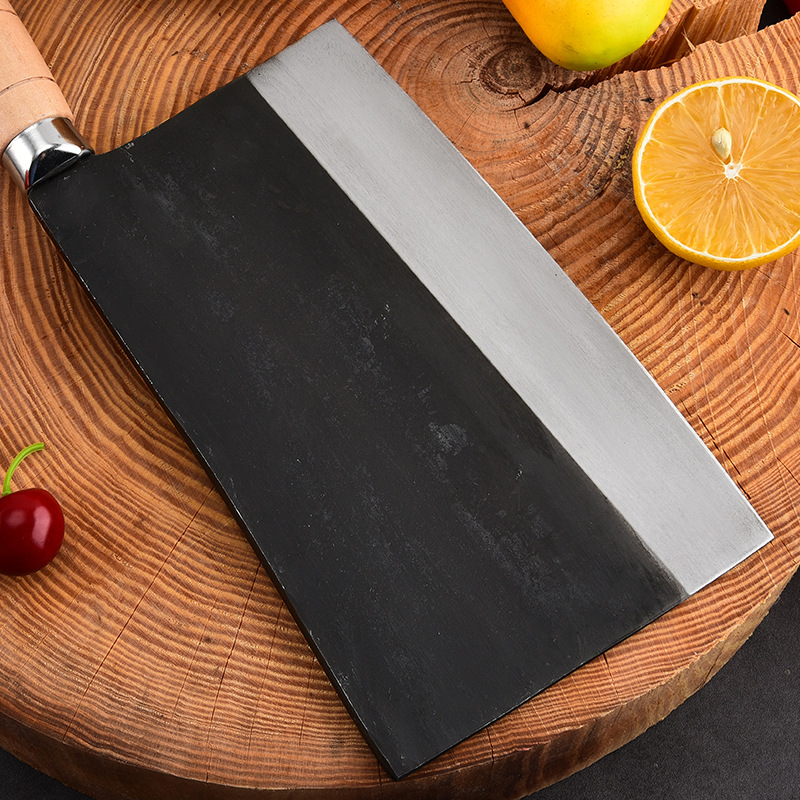 Forged kitchen knives, old-fashioned household steel slicing knives, sharp kitchen meat slicing knives, chef's special factory direct sales iron knives Specification drawing