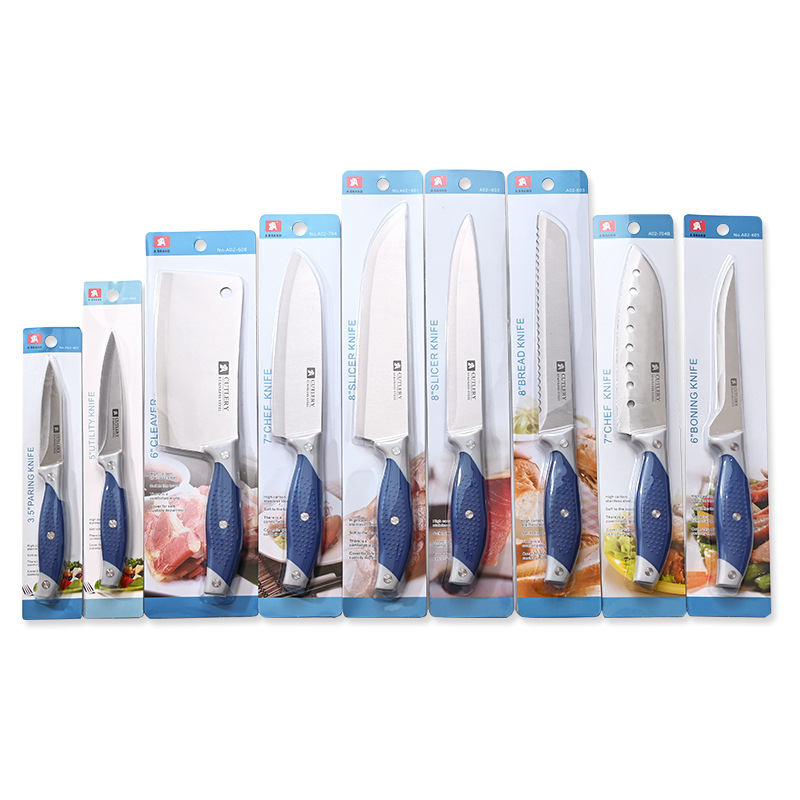 A brand kitchen knives, stainless steel slicing knives, multi-purpose knives, chef knives and fruit knives from Yangjiang manufacturer are in stock Specification drawing