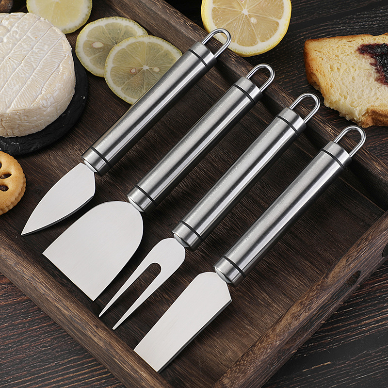 New cross-border steel-handled stainless steel cheese knife, cheese knife, Western-style dining knife, butter knife, spatula and pizza knife are in stock Specification drawing