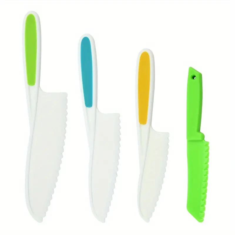 Children's safety plastic fruit slicer, cake tray knife, plastic small kitchen knife, baking tools, bread knife Item Picture