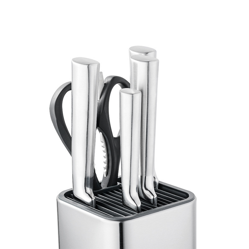 Creative stainless steel knife rack, stainless steel knife seat storage rack, kitchenware shelving rack, freely insert storage boxes Application Scenario