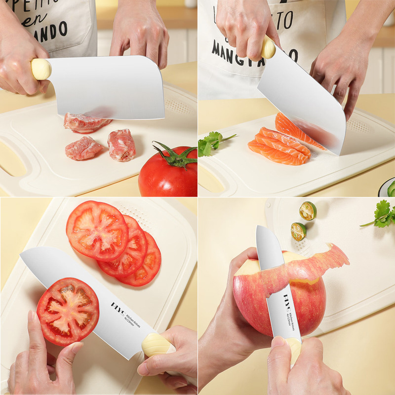 Amazon kitchen knife for foreign trade, special bone knife for the kitchen, sharp meat cutting knife set, stainless steel baby food Application Scenario