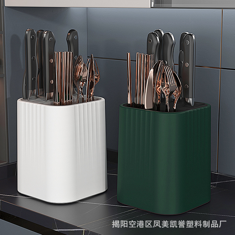 Multi-functional rotatable knife rack, kitchen storage rack, chopstick storage cylinder, chopstick storage box, knife storage rack, countertop details Picture