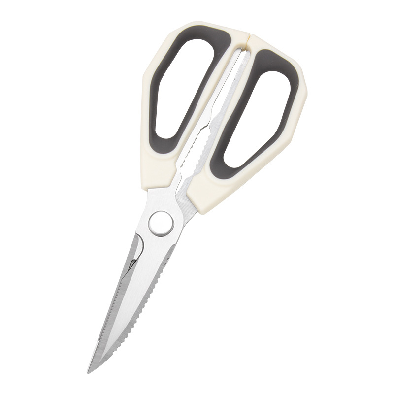 Customized logo printed food-grade stainless steel bone cutting special German multi-functional kitchen scissors, powerful chicken bone scissors Item Picture