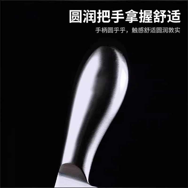 Stainless steel cheese knife, household small kitchen knife, butter and cheese knife, hollow handle butter knife, kitchen baking fruit knife Specification drawing