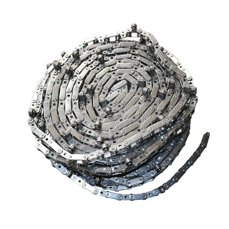 Stainless steel non-standard chain bent plate single and double side single hole roller chain wheel industrial special-shaped transmission large pitch chain Item Picture