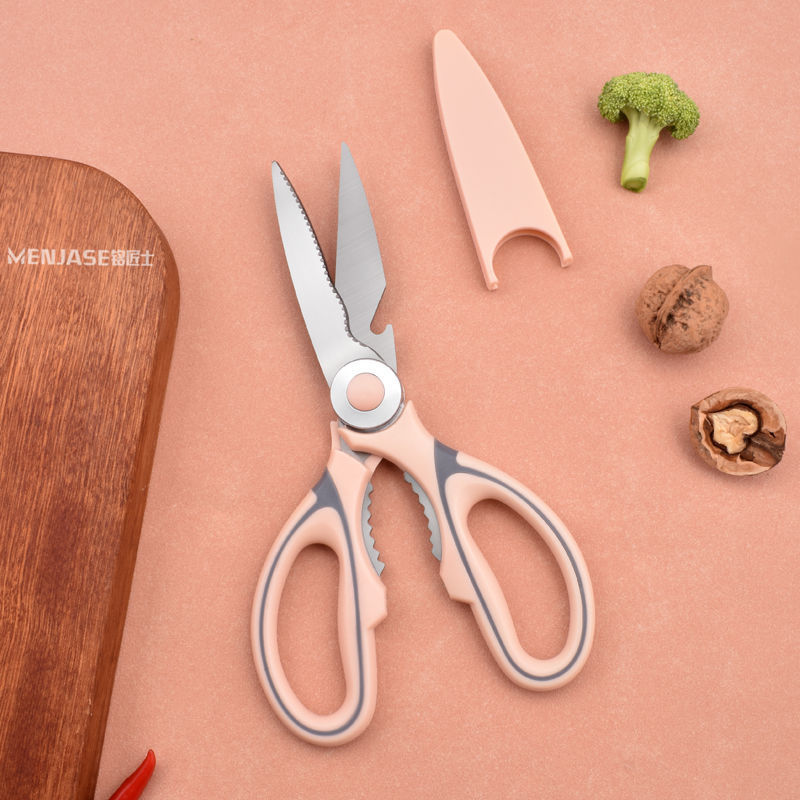 Stainless steel household scissors, multi-functional kitchen scissors, powerful chicken bone scissors, food and complementary food scissors, barbecue scissors, hand scissors Application Scenario