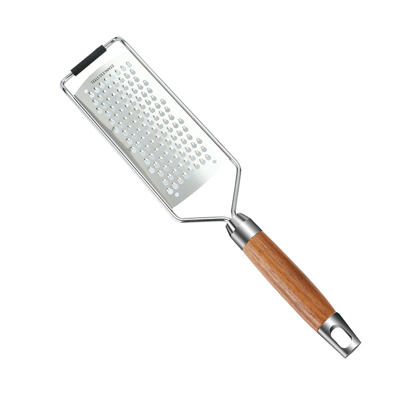 Stainless steel grater, wooden handle, lemon peel grater, baking grater, cheese and chocolate grater, fruit and vegetable grater Item Picture