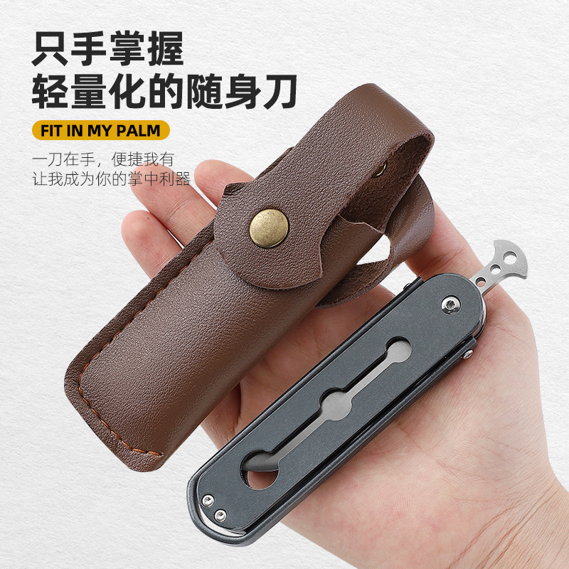 Cross-border exclusive portable small knife, rotating and folding fruit knife, high-hardness fruit knife, outdoor camping survival knife Application Scenario