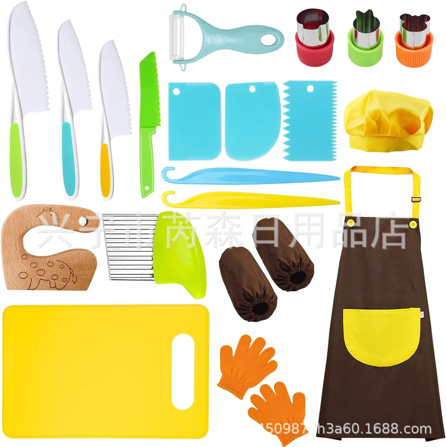 Children's knife sets, chopping board knives, toy wooden knives, early education children's plastic fruit knife sets full figure