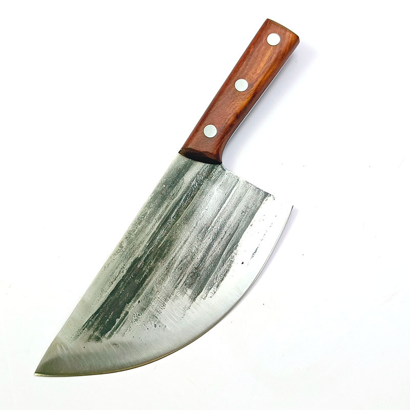 Blacksmith's handcrafted genuine pork knife, chopping knife, meat cutting knife, special knife for meat separation, slaughtering, curved knife, beef knife Item Picture