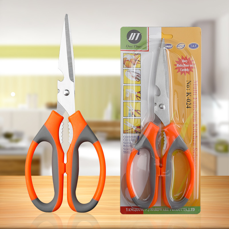 Multi-functional stainless steel household kitchen scissors, chicken bone scissors, barbecue powerful kitchen scissors, fish killing food scissors, in stock details Picture