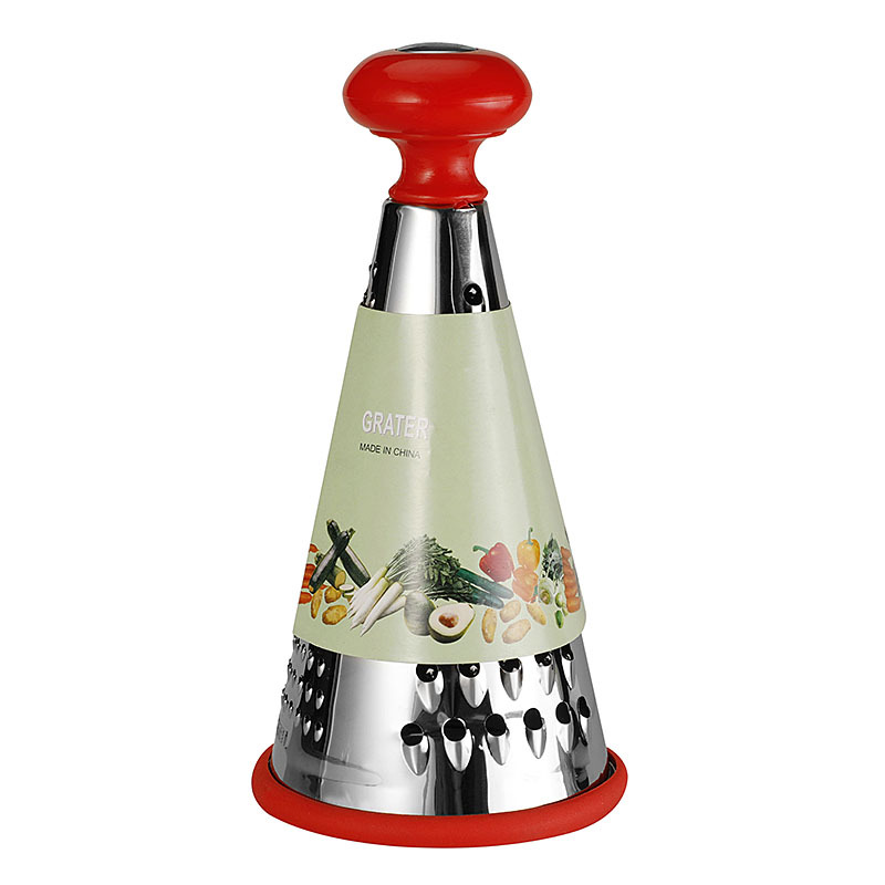 9-inch round stainless steel three-sided grater, multi-functional vegetable cutter, grater and grater, chocolate lemon grater, cheese grater details Picture
