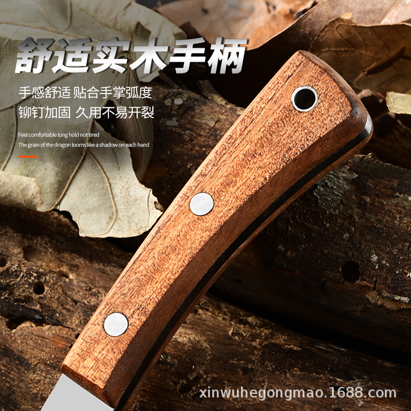 Amazon-exclusive multi-functional sharp fruit knife with solid wood handle, kitchen boning knife, stainless steel easy-to-clean knife Specification drawing