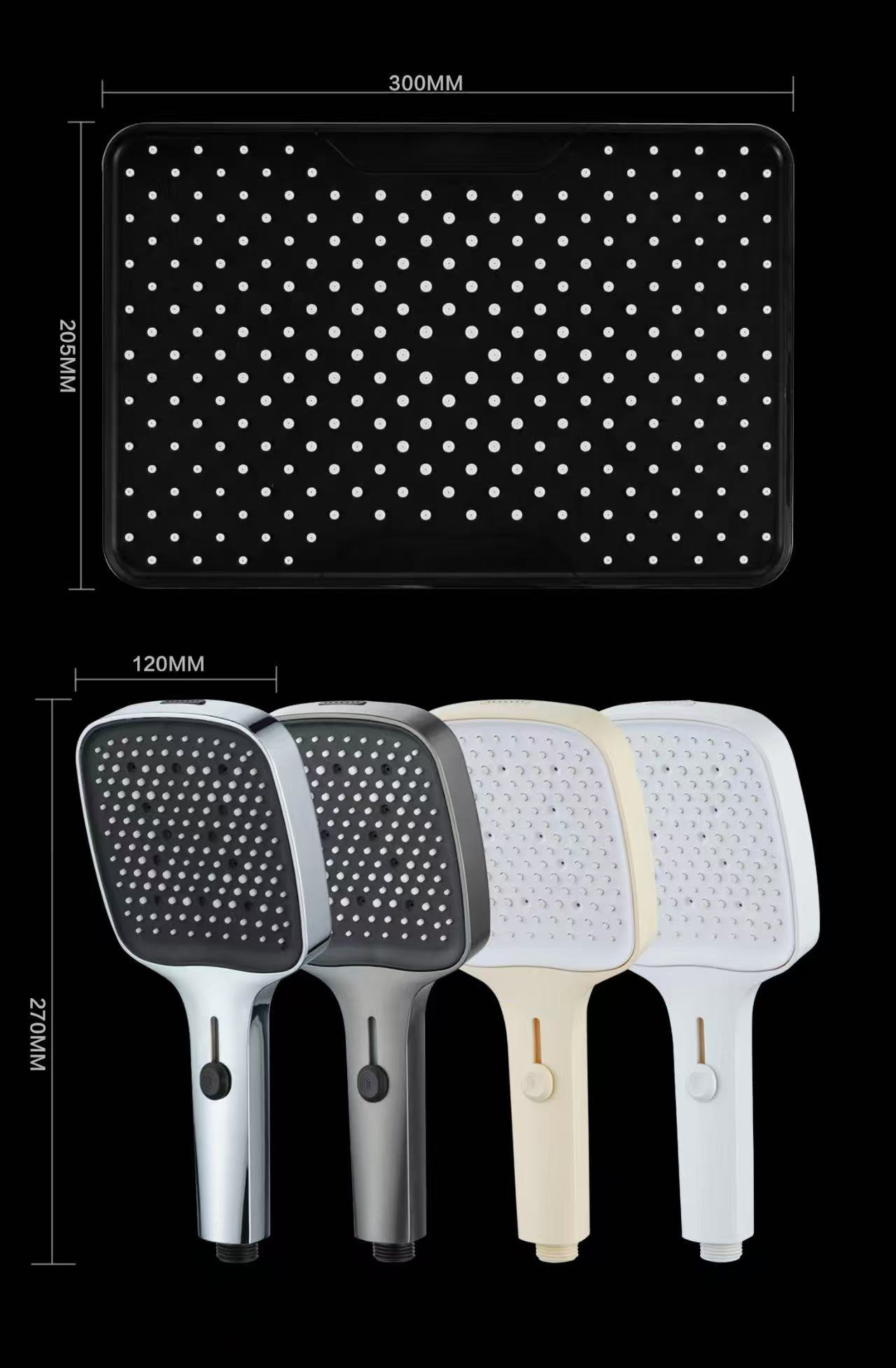 New showerhead with spray gun, four-function faucet accessory, shower head, hardware accessory, showerhead jisun