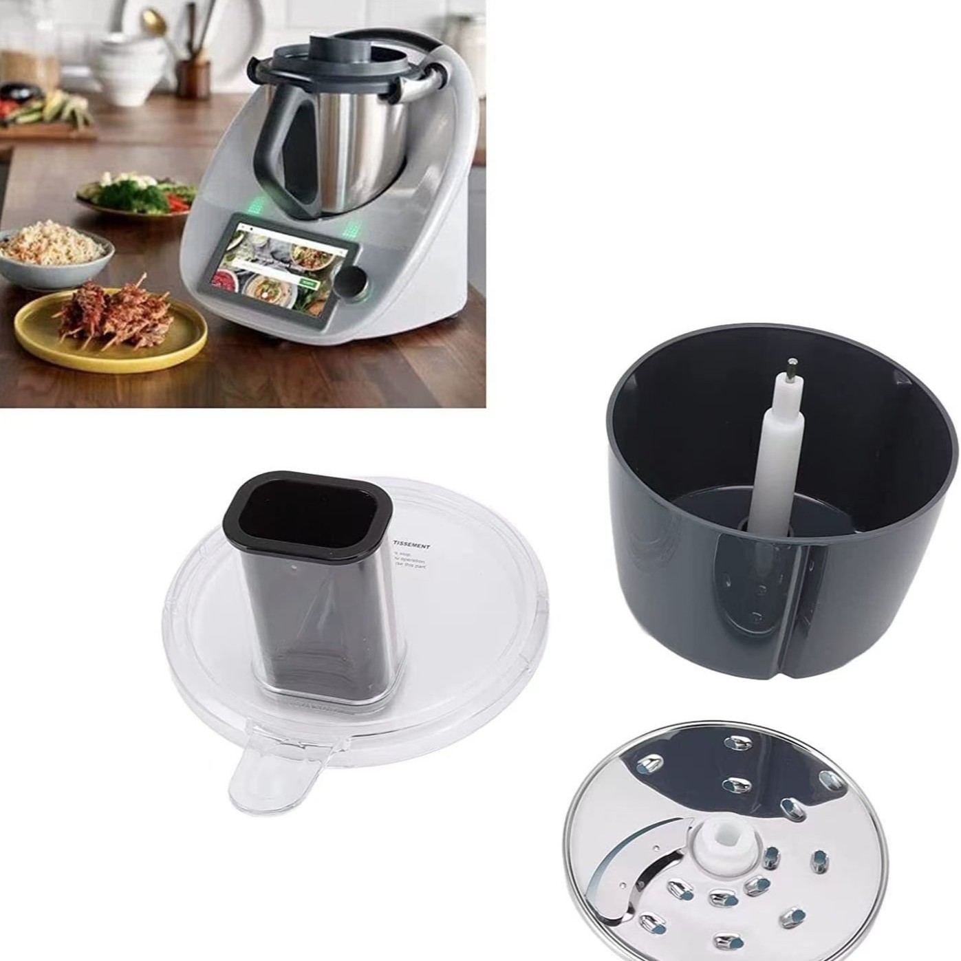 Fruit cutter, vegetable grater, kitchenware accessories wholesale applicable to Thermomix TM5 TM6 Specification drawing