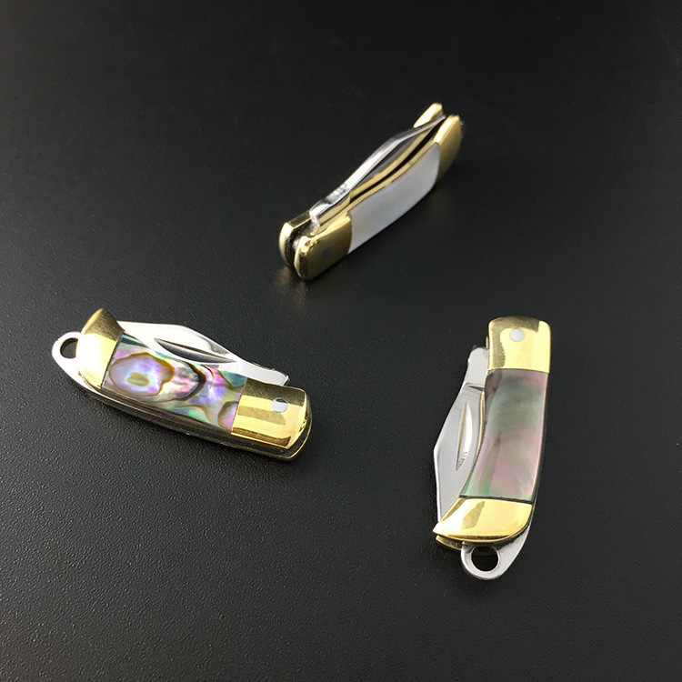 Factory direct sales of shell mini knives, exquisite pocket knives, portable folding knives, gift small folding knives Specification drawing
