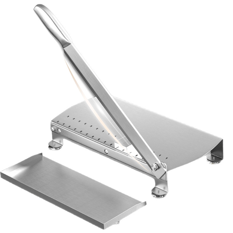 Stainless steel guillotine knife commercial mutton roll and beef slice machine, frozen meat slicer, household medicinal herb machine, meat cutter Item Picture