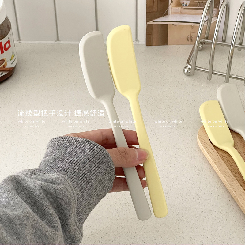 Jam spatula, baking silicone peanut butter spatula, scraper, butter knife, toast and bread spreading knife, cheese spreading knife Specification drawing