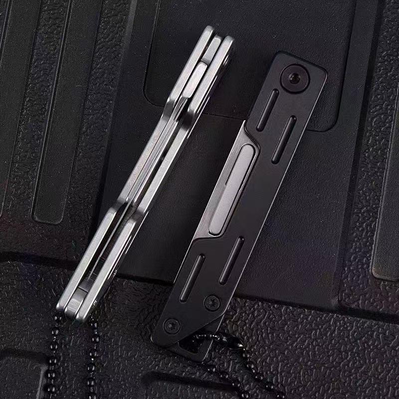 Stainless steel utility knife, sharp surgical blade, mini folding knife, engraving knife, portable keychain knife for opening boxes details Picture